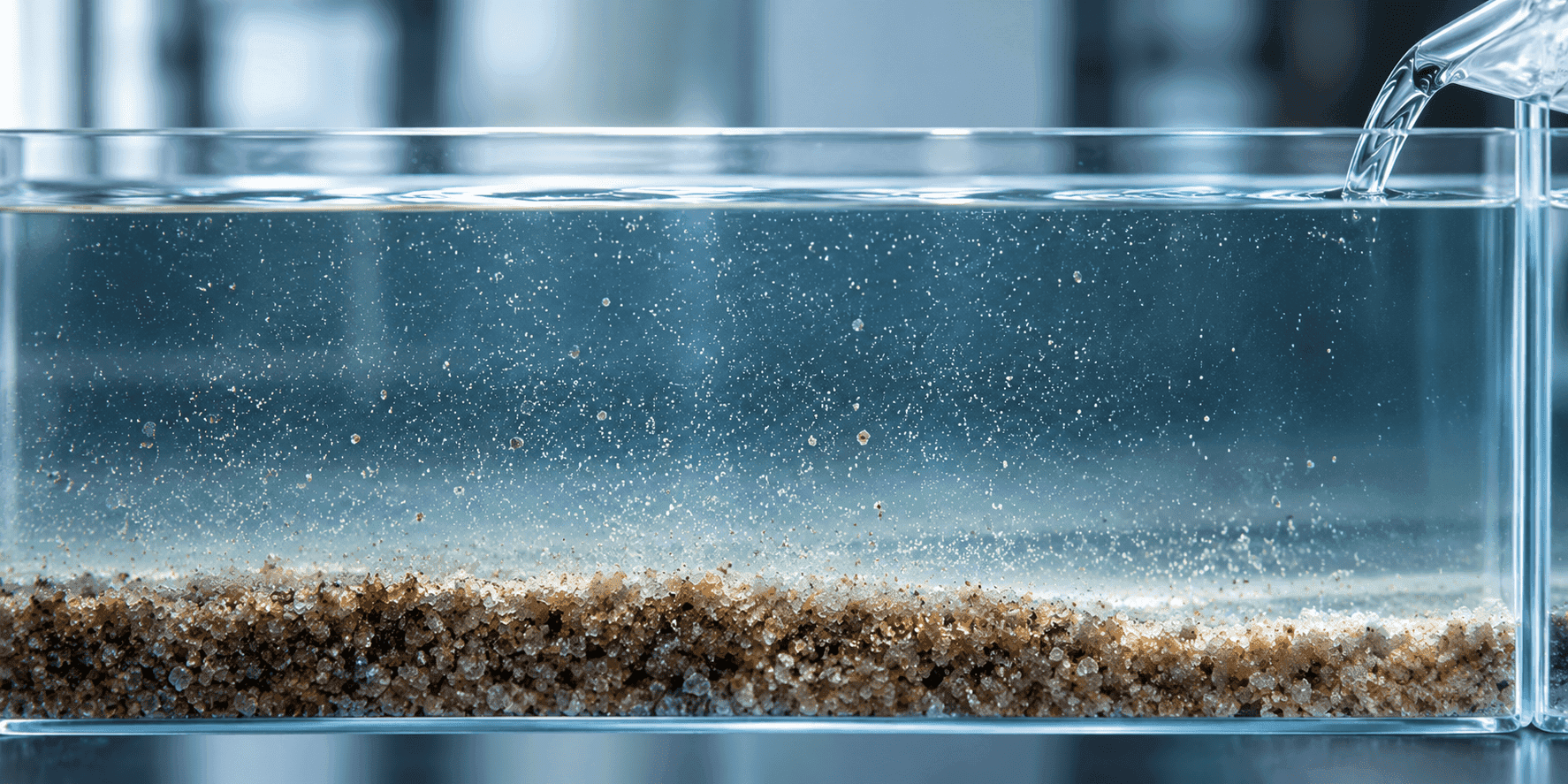 Physical decantation of clarified liquid