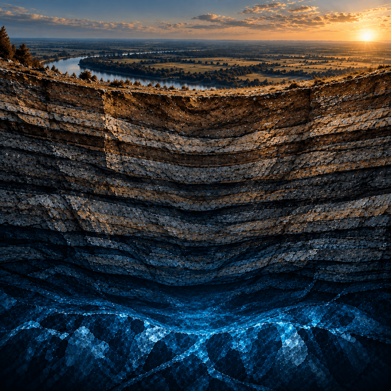 Depth below the surface